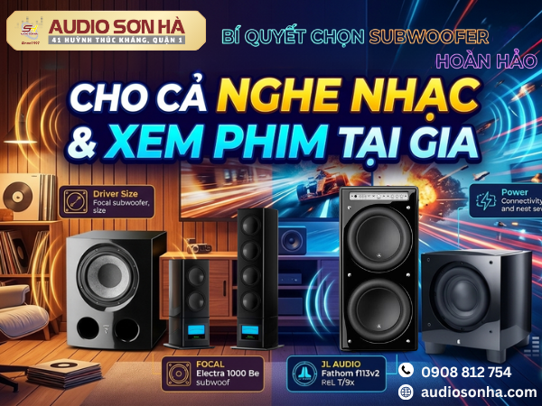 Cách chọn loa Subwoofer phù hợp cho cả nghe nhạc và xem phim tại gia
