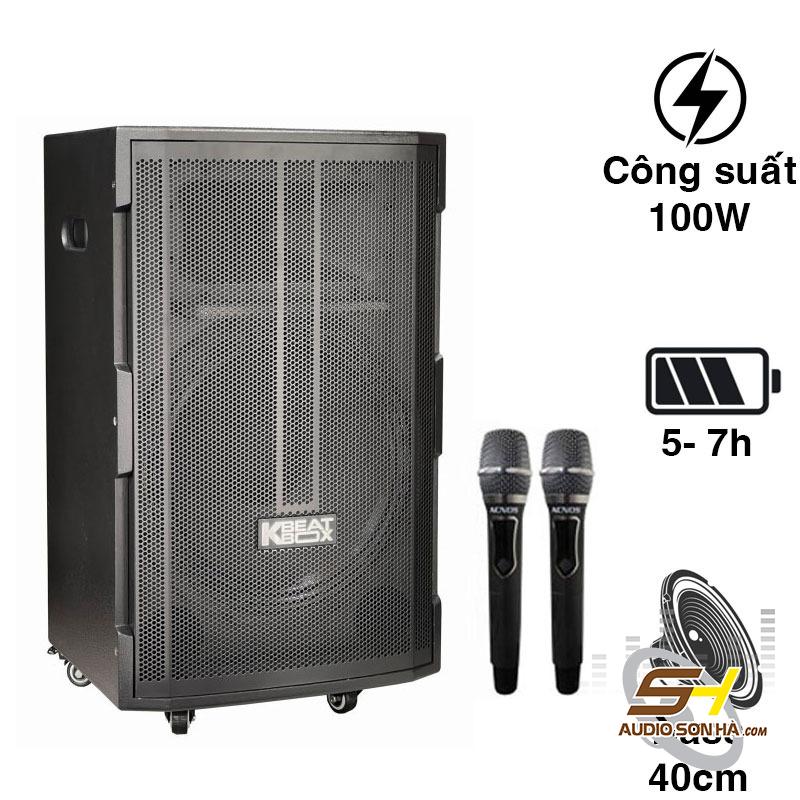 Loa kéo ACNOS CB391G/BLUETOOTH 5.0/ BASS 40CM/ 450W/ PIN 5 GIỜ