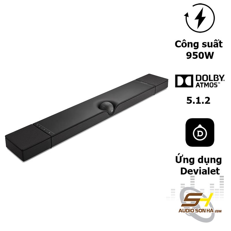 DEVIALET Phantom ,Loa Soundbar Devialet DIONE - 950W  gồm 9 loa toàn dải và 8 loa siêu trầm bên trong