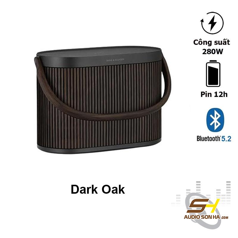 Loa không dây B&O BeoSound A5 (Dark Oak) , loa Wi-Fi và Bluetooth tích hợp pin lâu dài và sạc không dây.