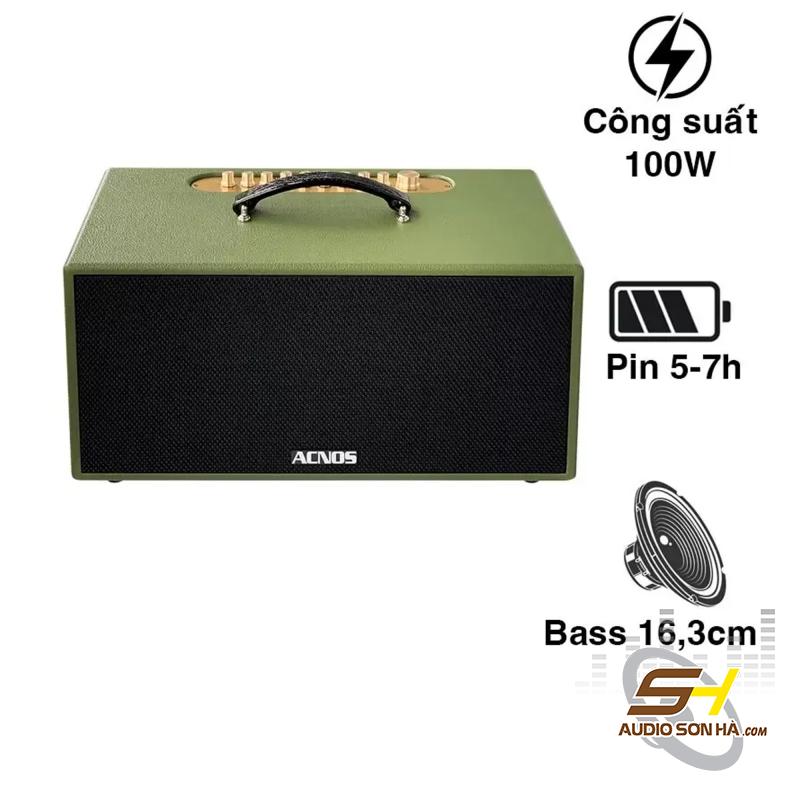 LOA ACNOS KS NET 445/BLUETOOTH 5.0/150W/ BASS 2X20CM/ PIN 4 GIỜ