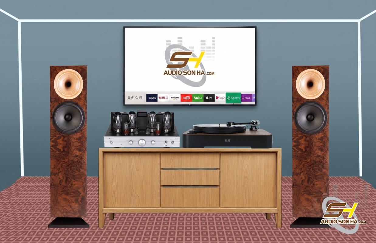 Hệ thống nghe nhạc  loa Odeon Audio Celest, Elac Miracord 80, Cary Audio SLI-100