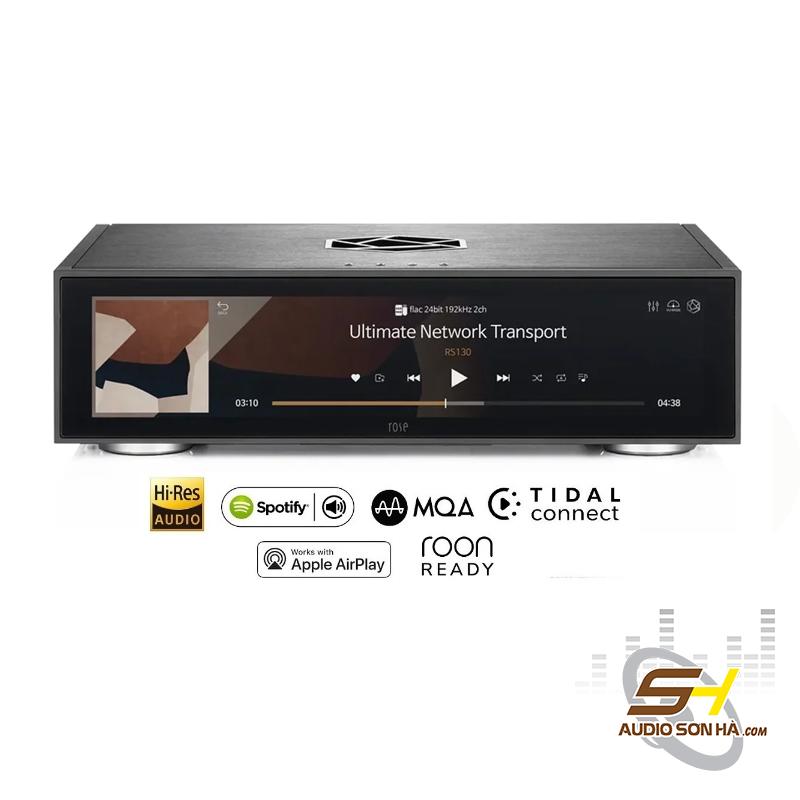 Network Transport  Hifi Rose RS 130 , Phát trực tuyến được hỗ trợ:  Airplay, DLNA, Roon Ready, Spotify Connect, Bluetooth