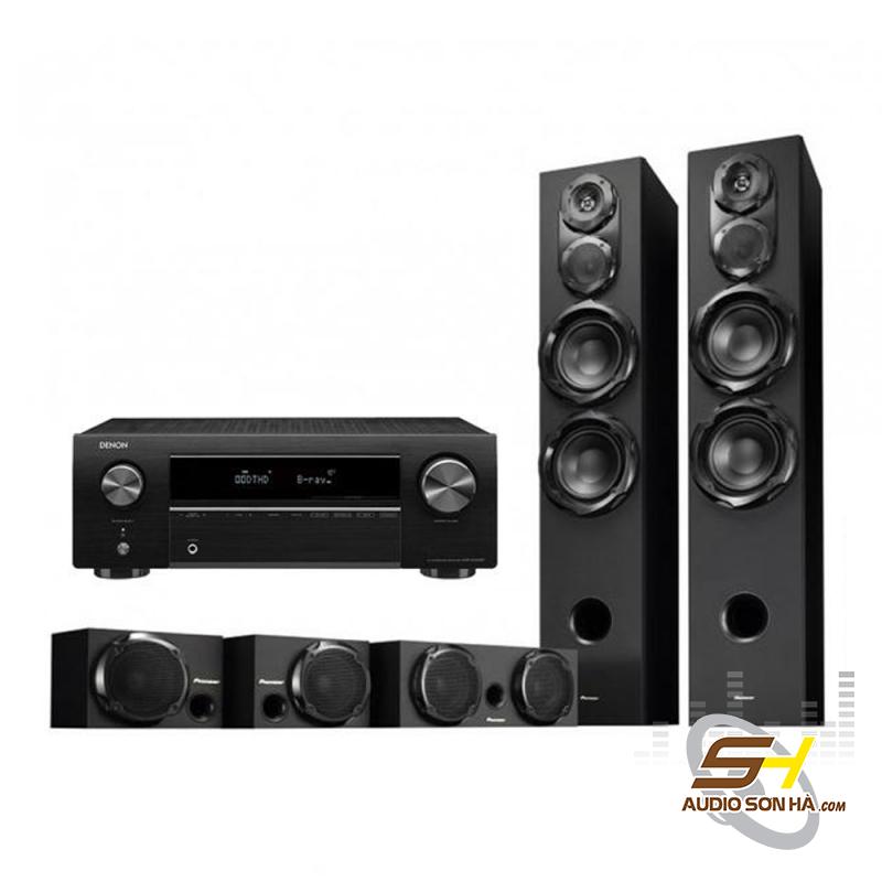 Hệ thống xem phim Loa Pioneer S-RS77TB 5.0 & Denon AVR-X250BT