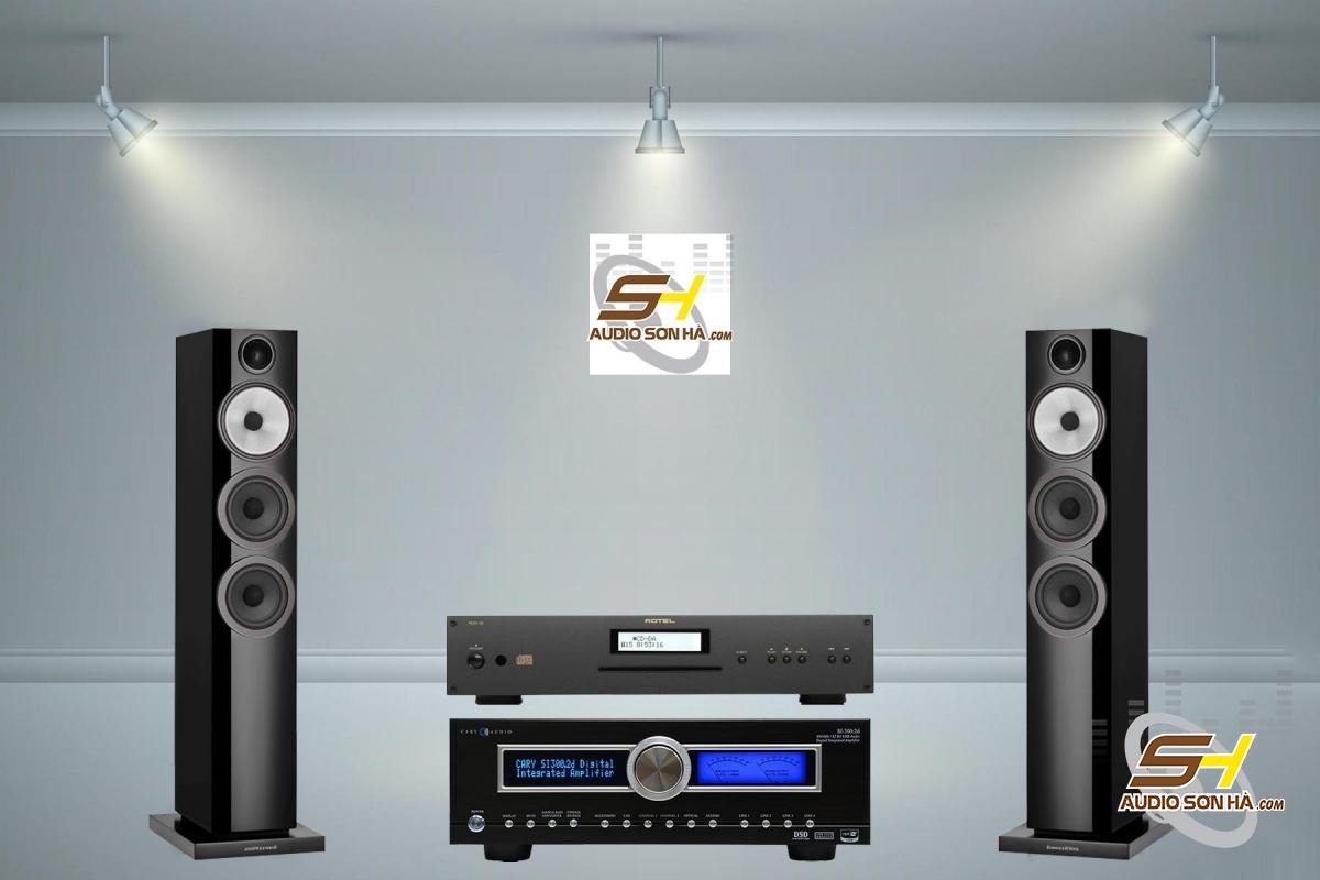 Hệ thống nghe nhạc Loa B&W 704s3 + Ampli Cary Audio 300.2d, Tặng Đầu CD Rotel