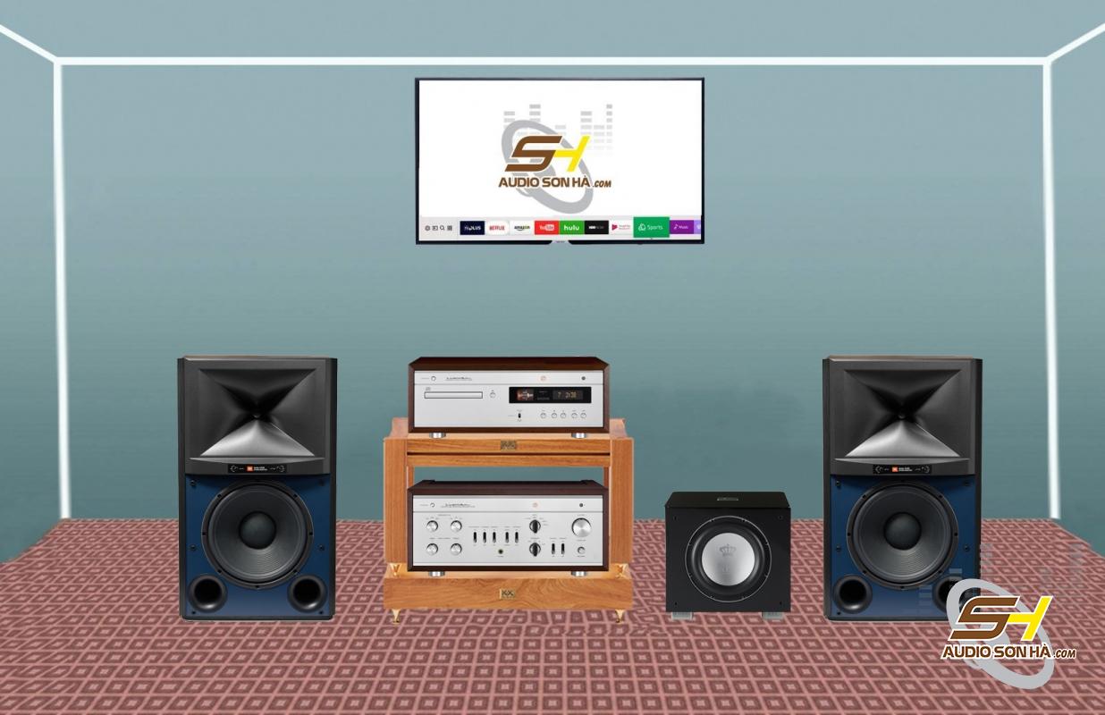 Hệ thống nghe nhạc Loa JBL 4349 Studio Monitor & Combo Amply + CD Luxman 380 / TẶNG SUB Rel T9x