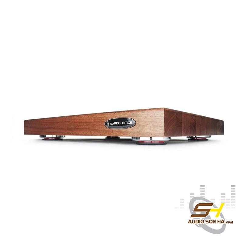 Bệ cách ly bàn xoay IsoAcoustics DELOS 1815W1 Series (45cm×38cm×4cm) - Màu gỗ óc chó
