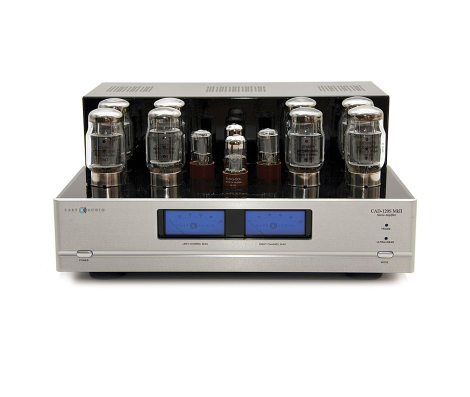 Power đèn Cary Audio CAD 120S MKII ,Công suất đầu ra – 120 watt mỗi kênh, ultralinear (Class AB) 