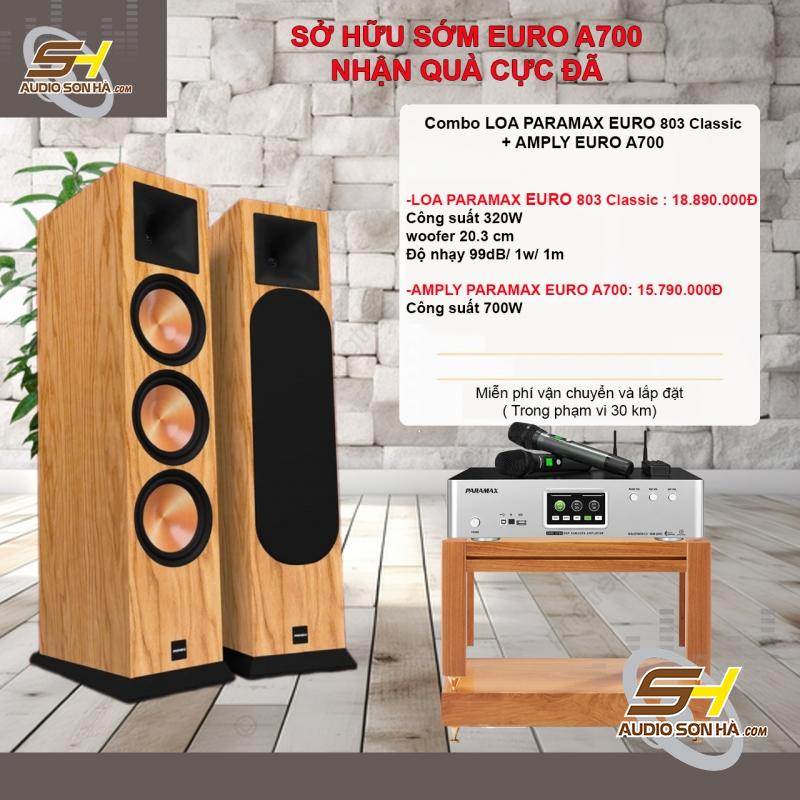 COMBO LOA PARAMAX EURO 803 Classic + AMPLY EURO 700