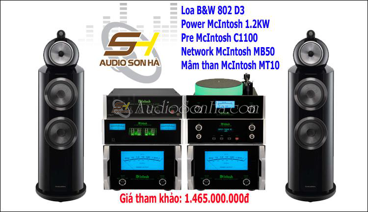 Hệ thống nghe B&W 802D3 + McIntosh