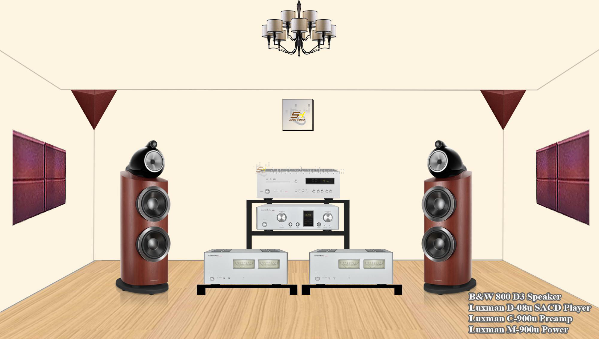 Hệ thống nghe nhạc B&W 800D3 & Luxman