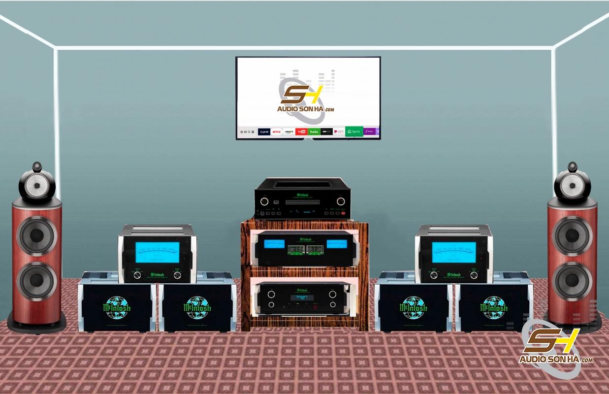 Hệ thống nghe nhạc Loa B&W 801 D4 + Combo McIntosh MC2 KW Power + Pre McIntosh C12000 C+ST