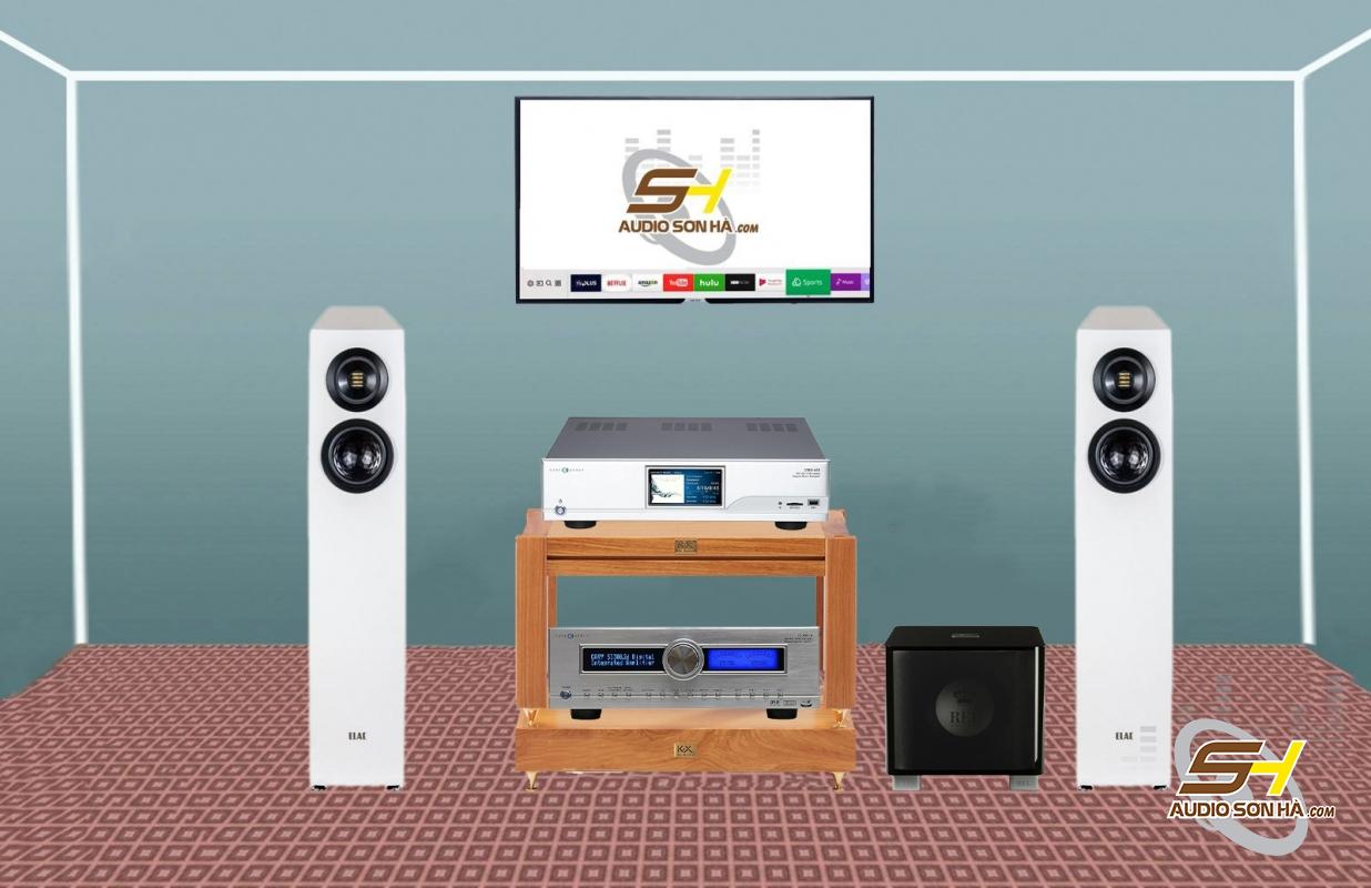 Hệ thống nghe nhạc Loa Elac Concentro S507 + Cary Audio SI-300.2D &  DMS-650 Network Tặng Sub