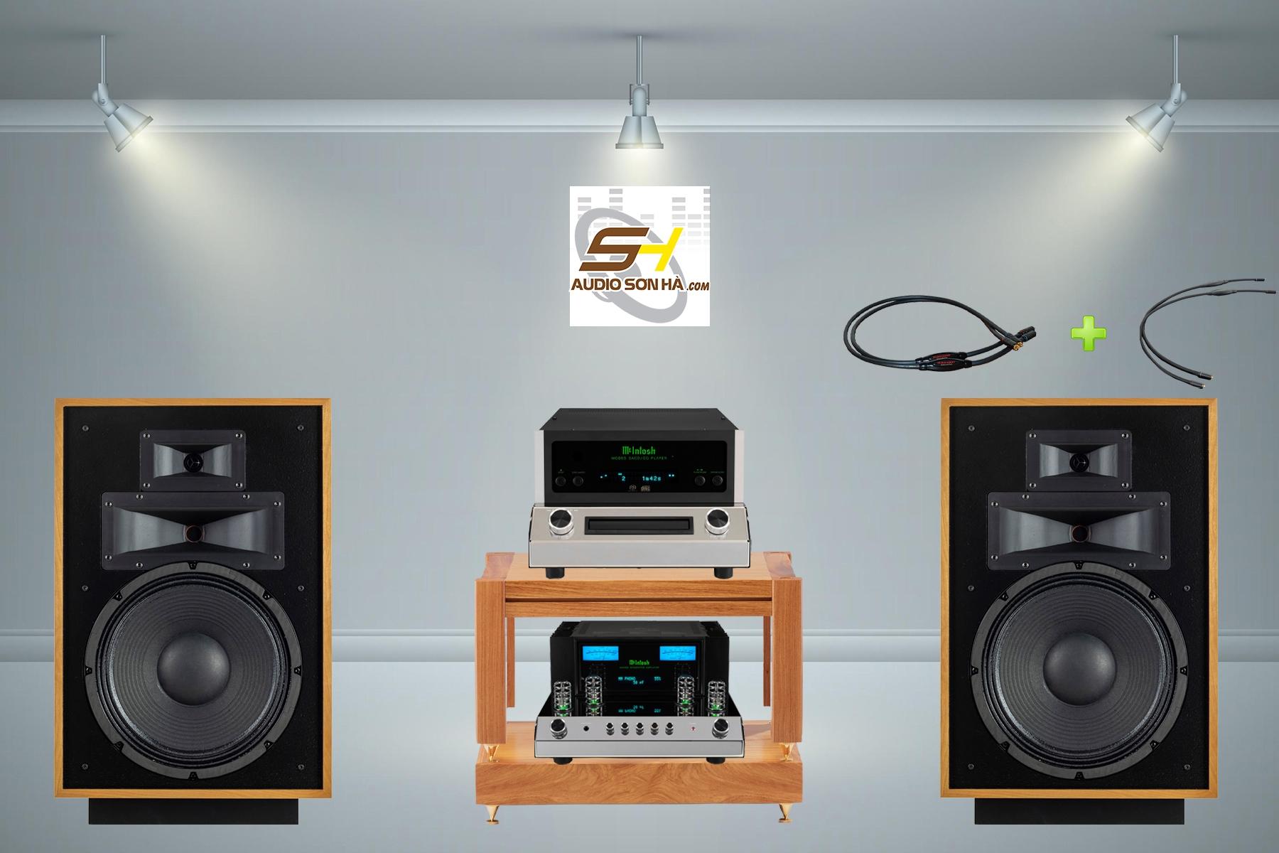 Hệ thống nghe nhạc loa Klipsch Heresy IV - McIntosh MCD85 - McIntosh MA352 Hybrid