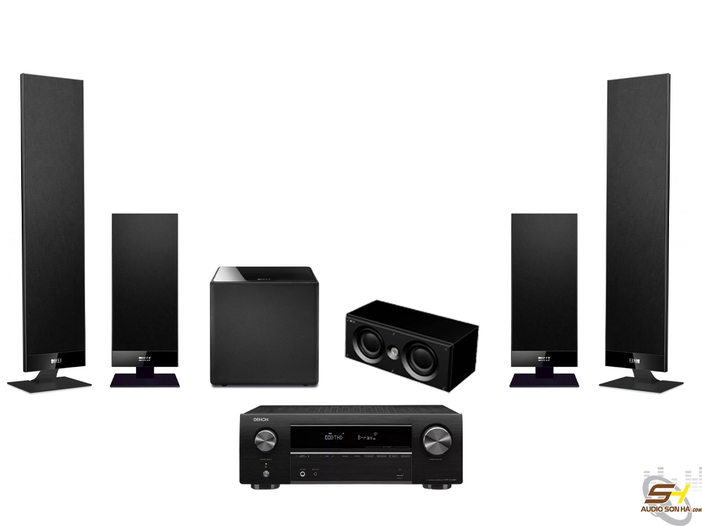Hệ thống xem phim KEF T101 5.1 - Denon AVR-X550BT AV Receiver
