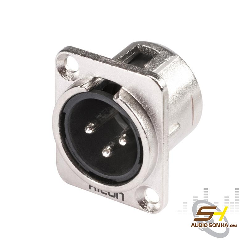 Jack XLR Đực Gắn Panel HICON HI-X3DM